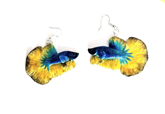 Unique and Adorable Betta Fish Earrings 2