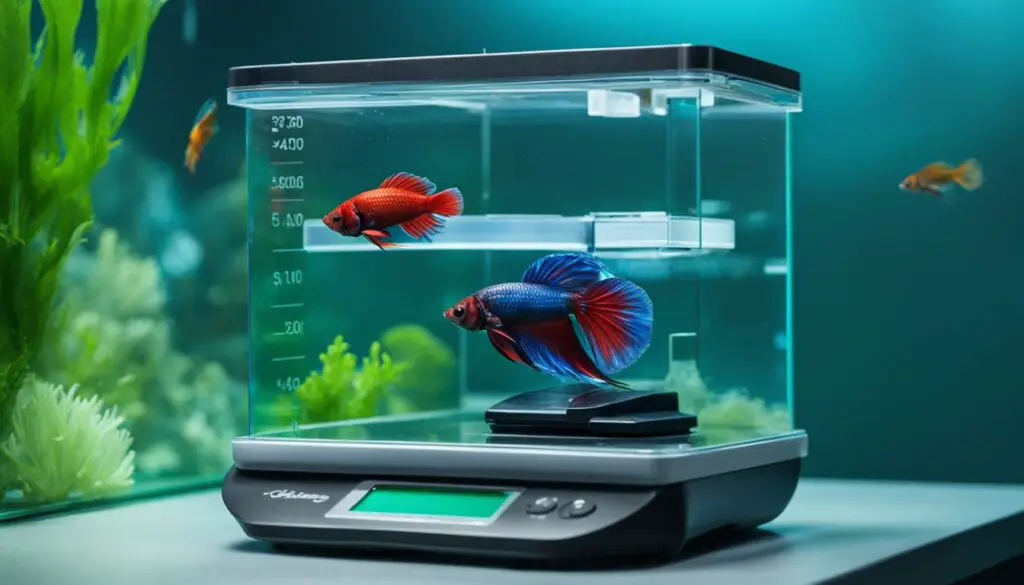 accurately weighing betta fish