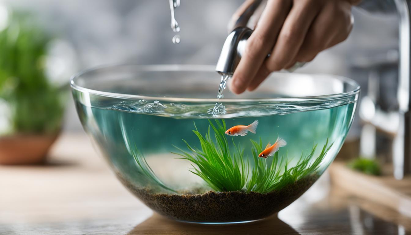 how to wash a betta fish bowl