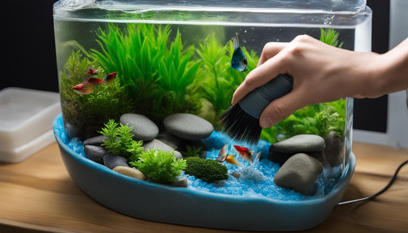 how to wash a betta fish tank