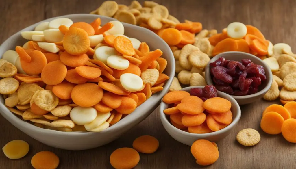 comparison of goldfish to other snacks