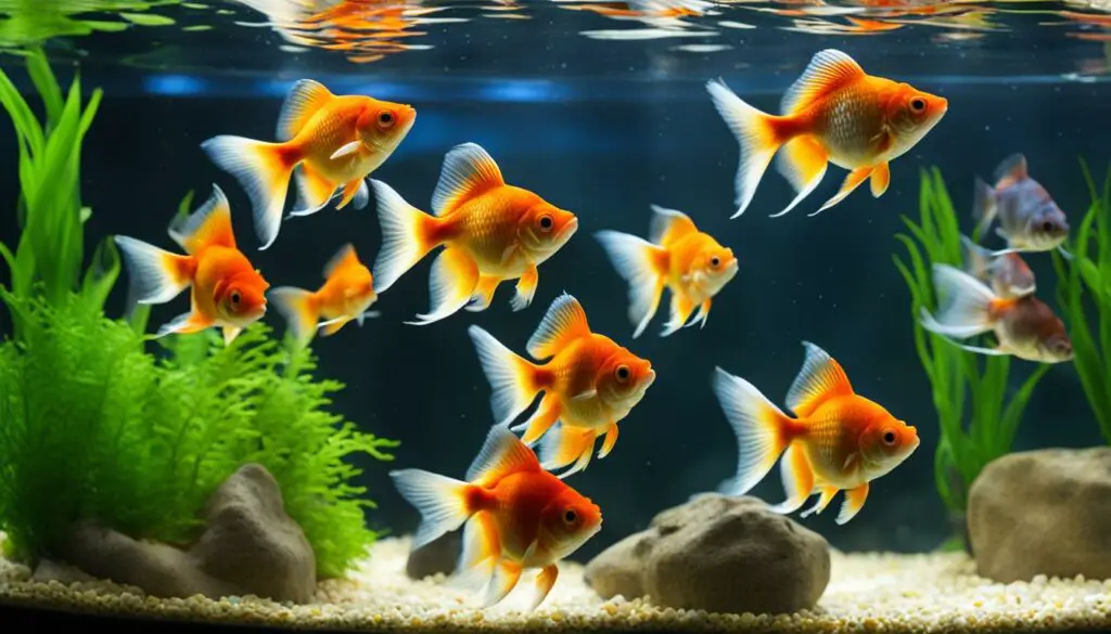 goldfish in a spacious tank