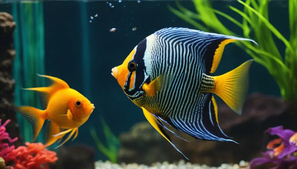 aggression between angelfish and goldfish
