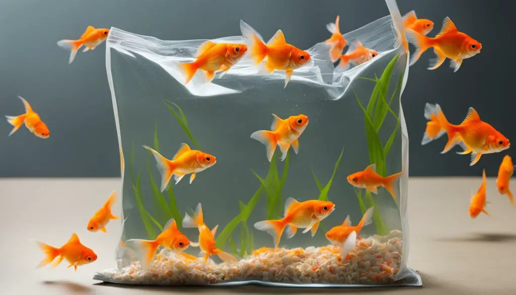 average goldfish count per bag