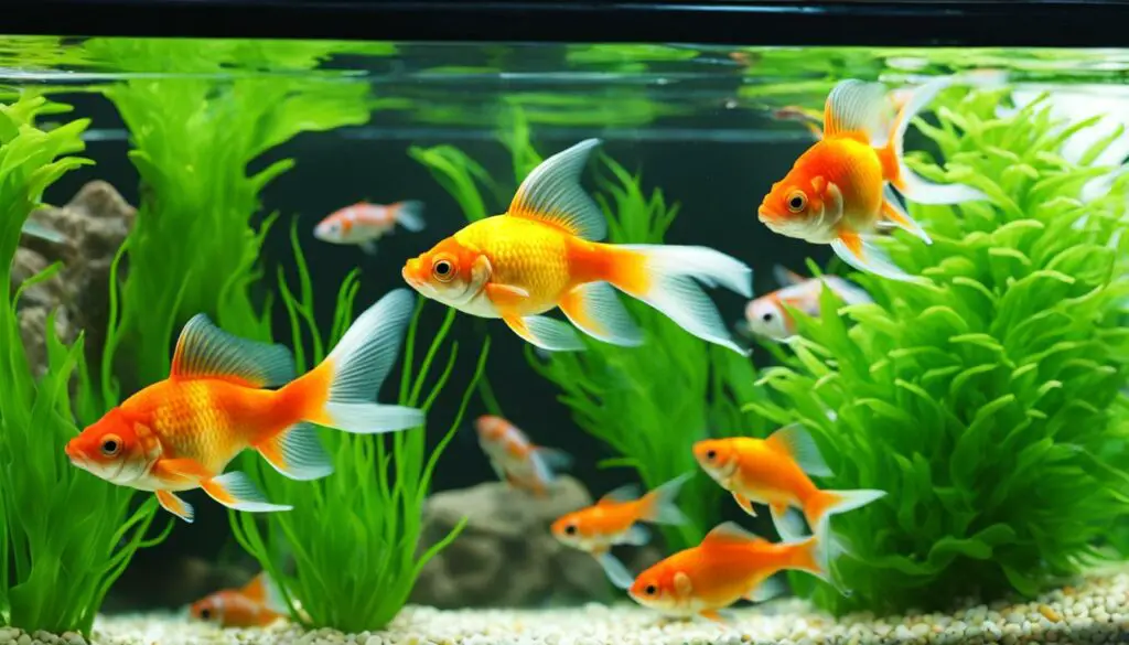 goldfish in a proper tank