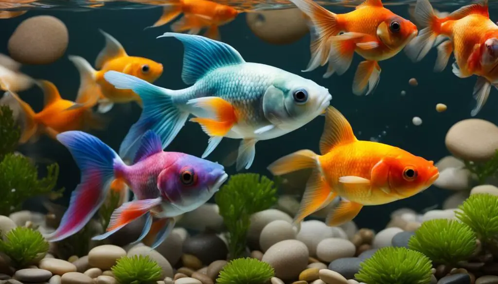 keeping goldfish company