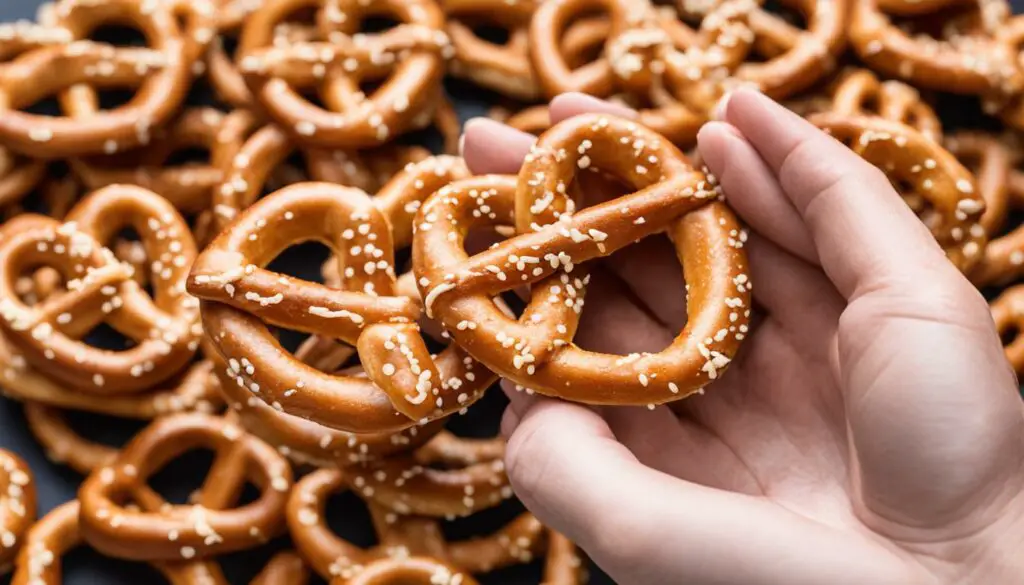 thin pretzels with braces