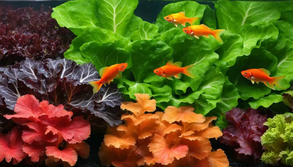 Types of lettuce for goldfish