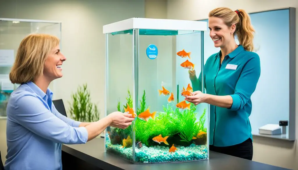 donating to businesses with waiting room aquariums