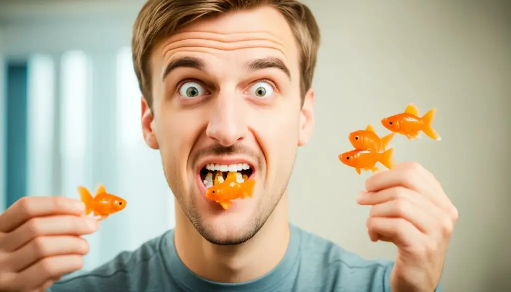 eating goldfish with braces