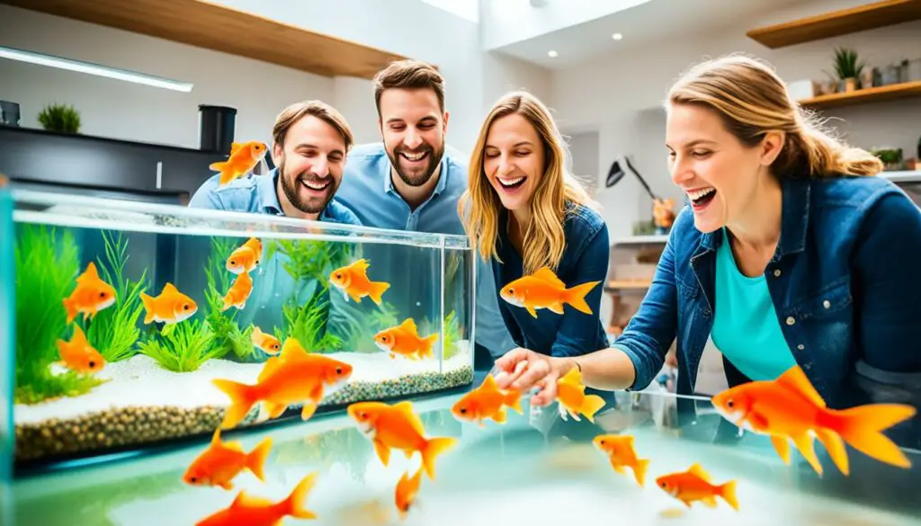 giving goldfish to friends or family