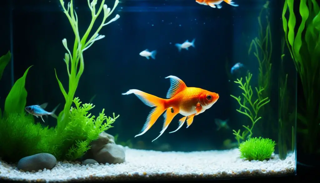 goldfish tank darkness