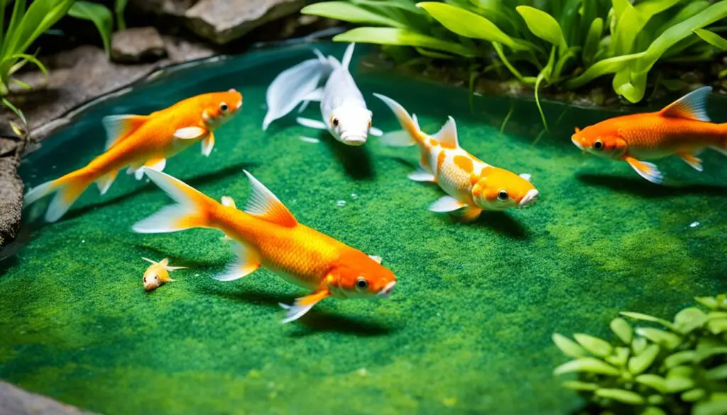 wild animals eating goldfish